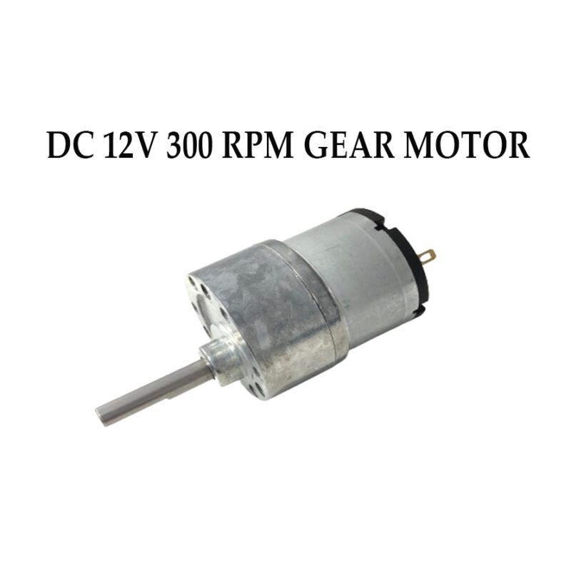 DC 12V 300 RPM Gear Motor Side Shaft 520 Silent Motor