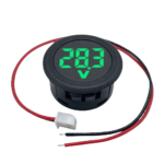 Roboway DC 5-100V Circular Two-Wire Voltmeter Round LED Display Green