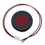 Roboway Circular Two-Wire Voltmeter DC 5-100V Round LED Display RED