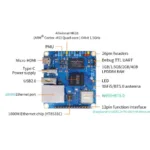 Orange Pi Zero3 Allwinner H618 Mini PC with 1GB DDR4 RAM, WiFi, Bluetooth, and BLE