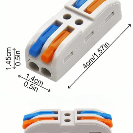 PCT-222 – Quick Connector 4 Terminal 2 In-2 Out Lever Wire Connector