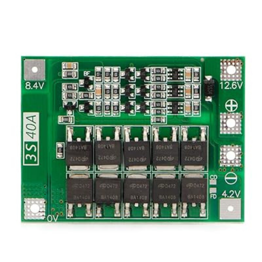 roboway 3 Series 40A 18650 Lithium Battery Protection Board 11.1V 12.6V Without Balance