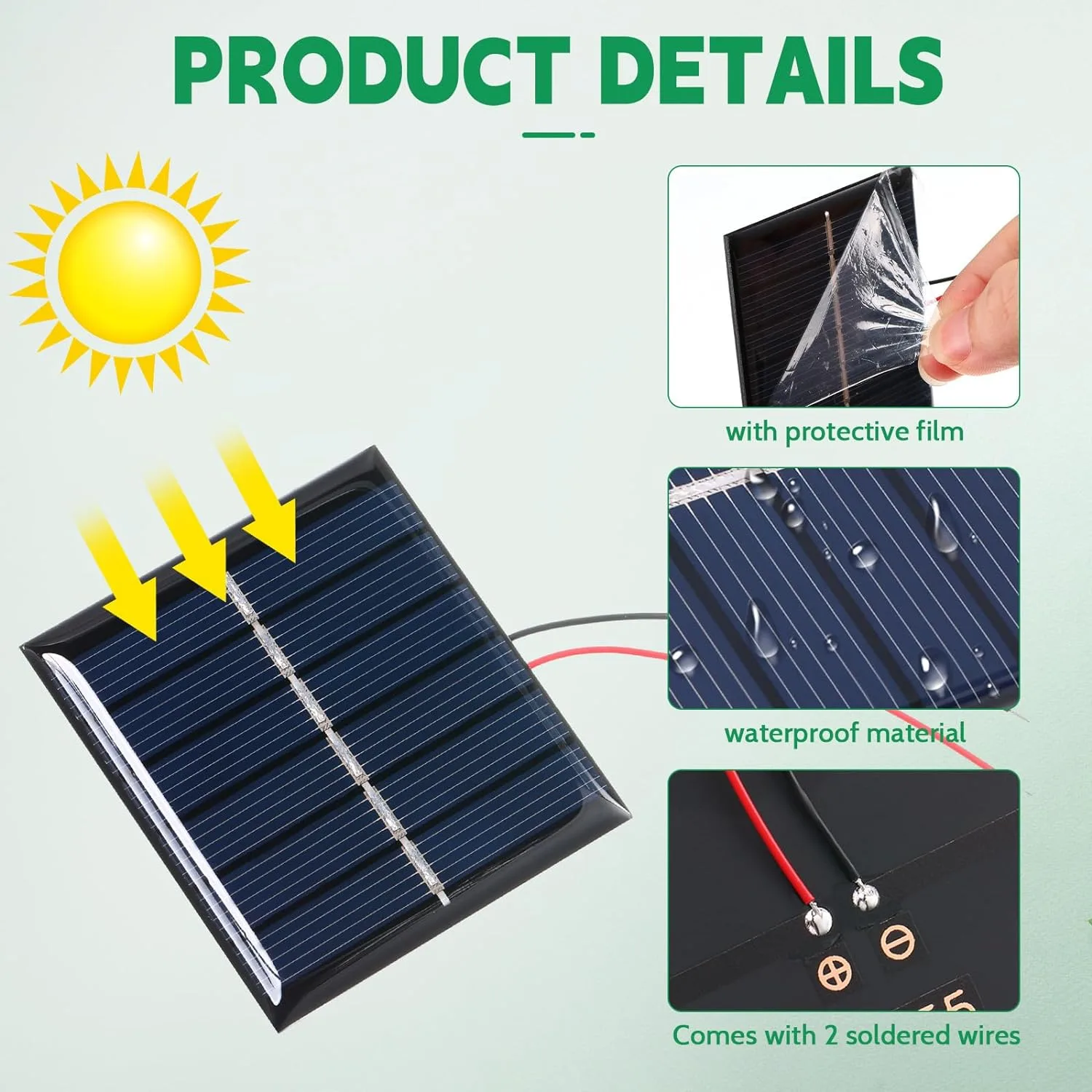 Mini Solar panel 110 x 69 mm 5V 180mA Solar Panel Cell Module
