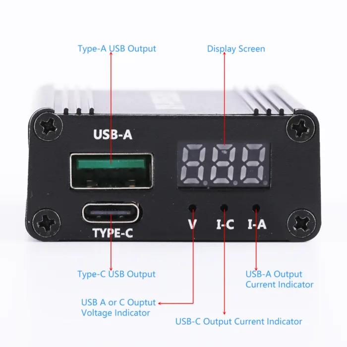 XY-PDS100: 100W Step-Down Mobile Phone Quick Charger Module with QC4.0, QC3.0, Type-C USB
