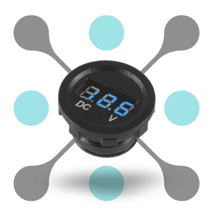 roboway DC 12V-24V Digital Voltmeter