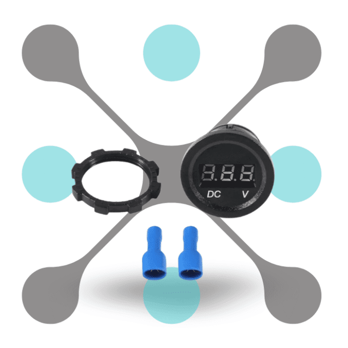 roboway DC 12V-24V LED Voltage Meter Digital Voltmeter for Car Bus Marine