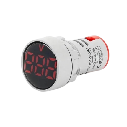 RED Round LED Dual Display AC Amp Volt Ampere meter Voltmeter Ammeter Digital Voltage Current Ampere Meter Indicator 60-500V 220V