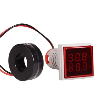roboway 3 in 1 voltmeter ammeter frequency meter red digital display 22mm signal light led lamp indicator with ct