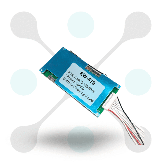 roboway 40A 12MOS 13S BMS 18650 battery charging board