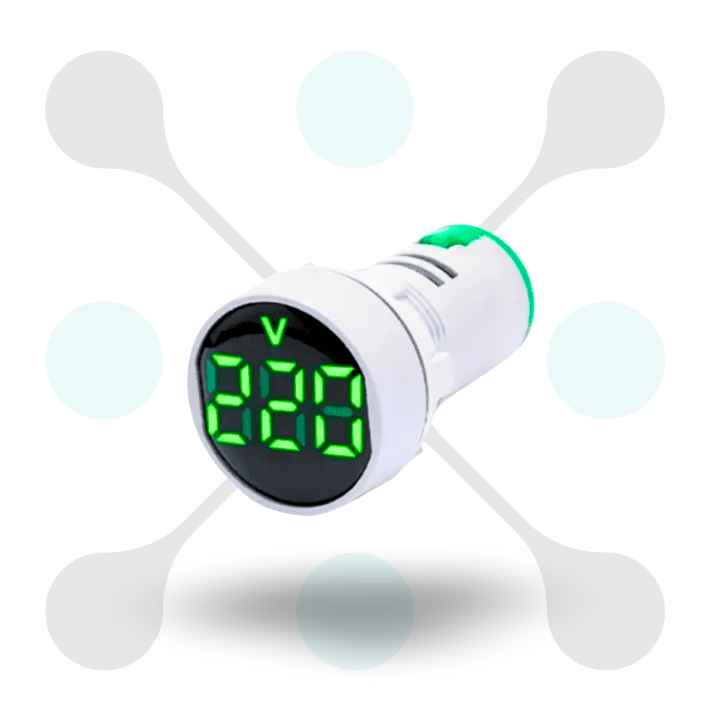 roboway AC 20-500V Digital AC Voltmeter Gauge Green Digital Display