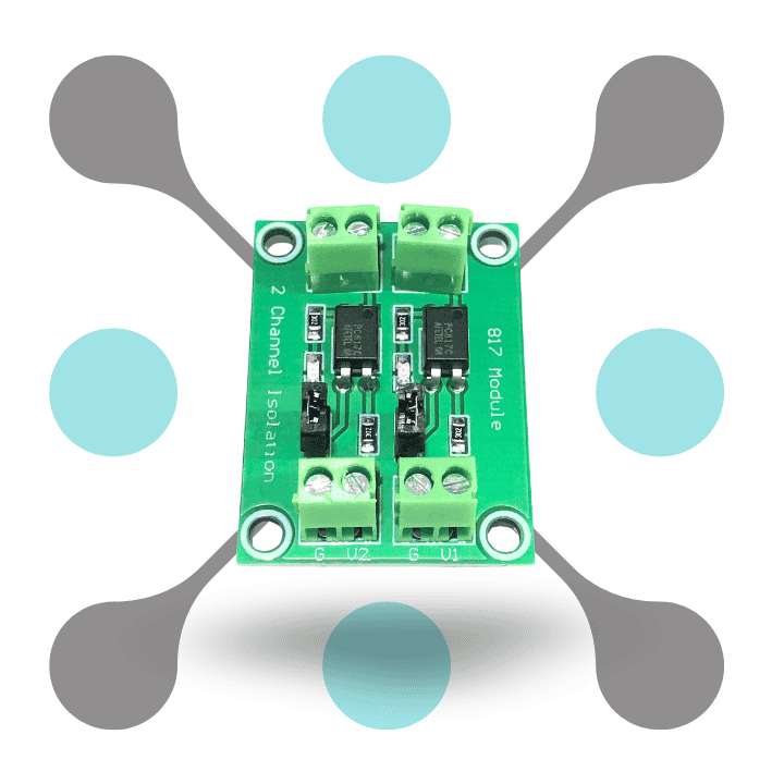 roboway PC817 2 Channel Optocoupler Isolation Module