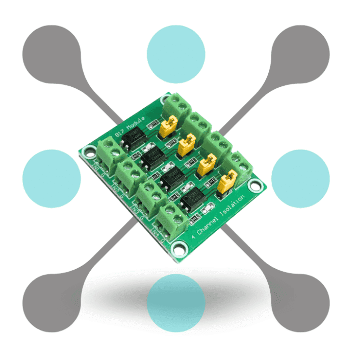 roboway PC817 4 channel Optocoupler Isolation Module