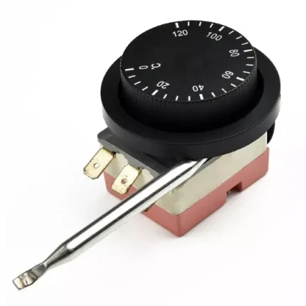roboway adjustable 0 120 degree c capillary thermostat switch 2 pin normally closed 2ft sensor