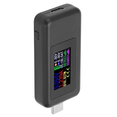 KWS-MX18 10 in1 Digital LCD Display USB Tester Voltage Current Tester Power Meter Timing Ammeter USB Charger Tester Detector Voltmeter Black
