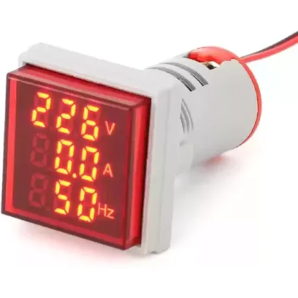roboway red 3 in 1 ac 60 500v 100a voltmeter ammeter frequency meter 22mm signal lightled lamp indicator with ct