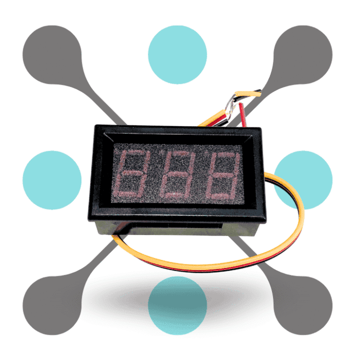 roboway 0.56inch 0-100V Three Wire LED Display Digital DC Voltmeter RED Potentio Meter