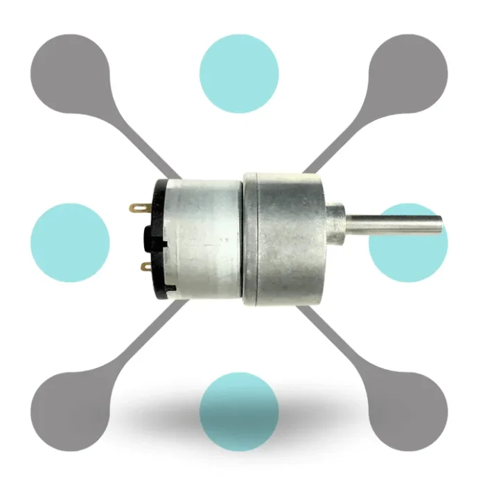 roboway-200 Rpm Silent Gear Motor 15 mm Side Shaft