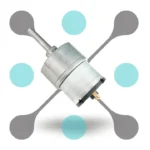 roboway-200rpm silent gear motor side shaft