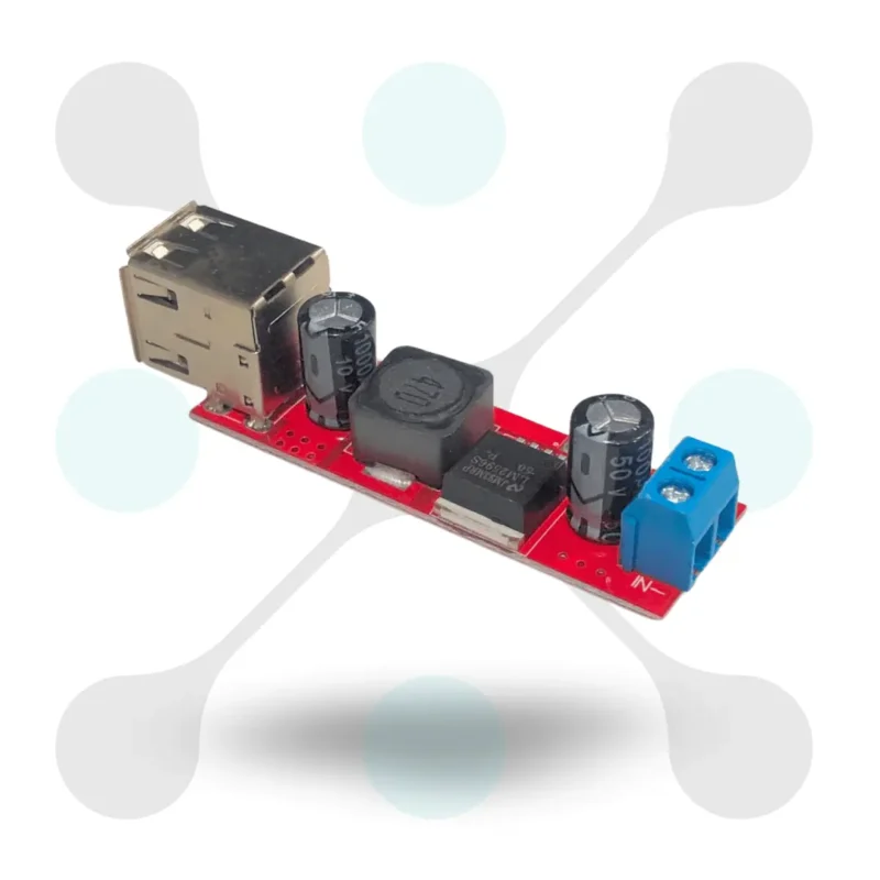 roboway DC 6V-40V 12V To 5V 3A Dual USB Charger DC-DC Step-down Converter Module LM25 A