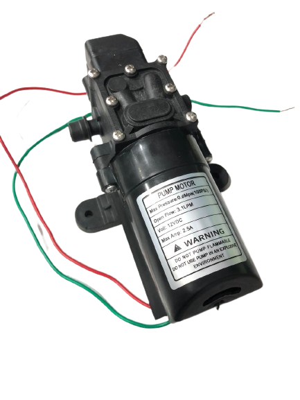 80W High Pressure Mini Diaphragm Water Pump 12v Self Priming 3.1 LPM 100 psi