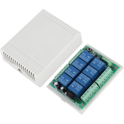 roboway 12v 10a 8 channel rf wireless remote control switch relay module rf receiver