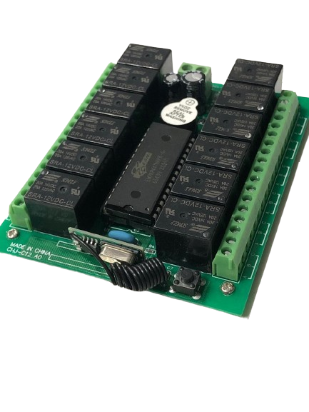12V 12CH Wireless RF Remote Control Relay Switch - 315MHz Transmitter + Receiver
