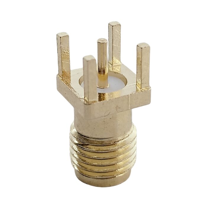 4x SMA RF Female 1.6mm PCB Solder Clip Edge Mounting Sockets Connectors – Universal Radio & Scanner Accessory