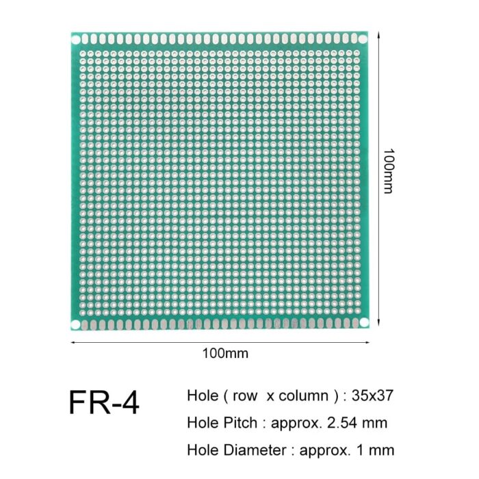 10x10cm Double Sided Universal Pcb Prototype Board 2.54mm Hole Pitch