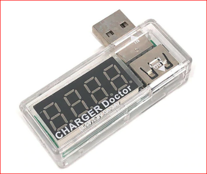 roboway digital usb mobile power charging current voltage tester meter curved white