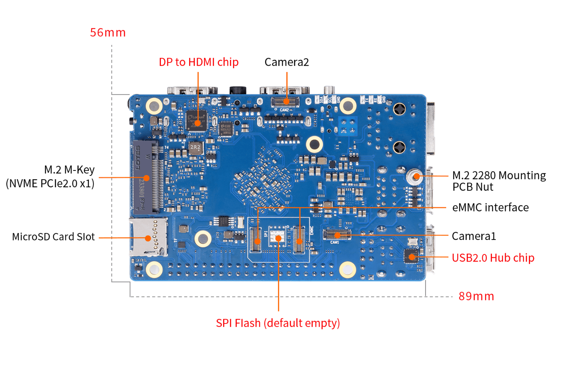 Orange Pi 5 Pro 4GB Ram Rockchip RK3588S 8-core 64-bit Processor