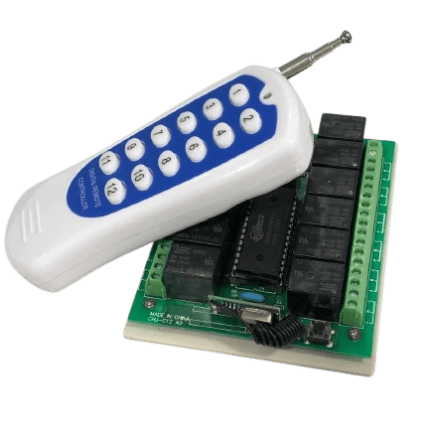 roboway 12 button rf remote with 12 channel relay