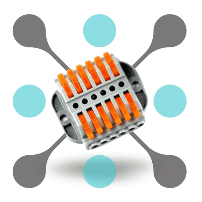 roboway 6 in 6 out quick wire connector