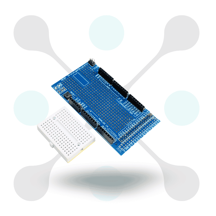 roboway Prototype Shield V3.0 for Arduino Mega with mini Breadboard