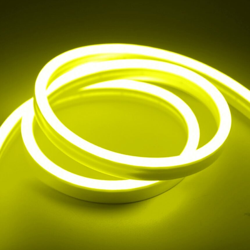 6X12mm Neon Flex LED Strip Lights Lemon Yellow 1 Meter