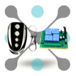 roboway 4 Button ABCD 433MHz RF Remote and 4 Channel 12V Relay Module Set