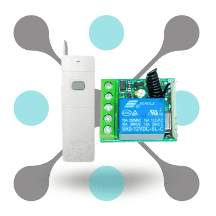 roboway 433MHz 1 Button RF Remote Control with DC 12V 1 Channel Wireless Relay Receiver