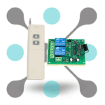 roboway 433MHz 2 Button Remote with Qiachip 12V Dual Channel RF Controller 2000M Range