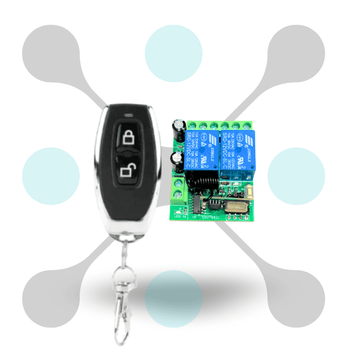 roboway 433MHz RF Remote Control Set with EV1527 Transmitter and 12V Two Channel Receiver