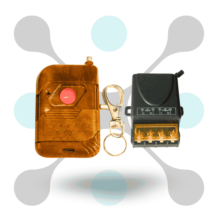 roboway 433MHz RF Wireless Kit with IC2260 Single Button Brown Remote and AC220V Receiver