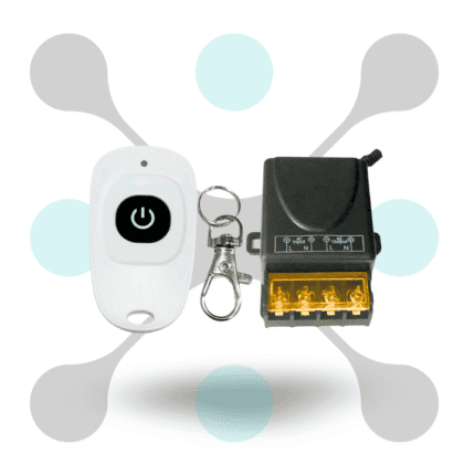 roboway 433MHz RF Wireless Switch Kit with AC220V Receiver and EV1527 Keychain Remote