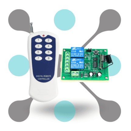 roboway 433MHz Wireless RF Control Kit with EV1527 8 Button Remote and Qiachip 2 Channel Receiver