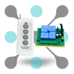 roboway Wireless RF Control Kit with 433MHz EV1527 ABCD Remote and 12V Four Channel Relay
