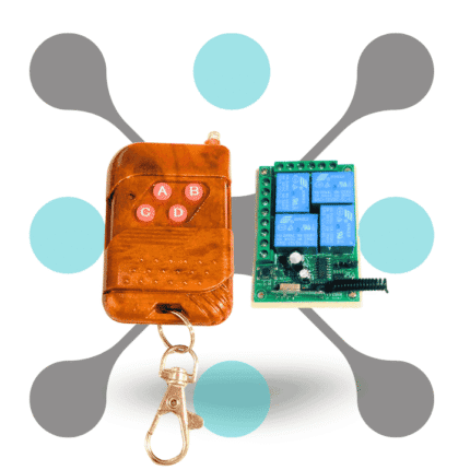 roboway Wireless RF Control Kit with EV1527 ABCD Remote and 4CH 12V Receiver Module