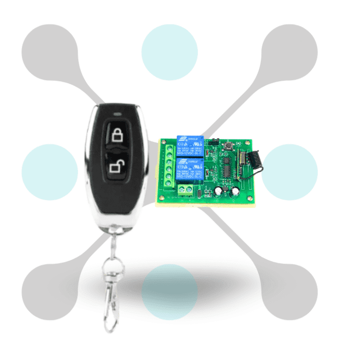 roboway Wireless RF Control Kit – Qiachip Receiver and EV1527 2-Button Remote