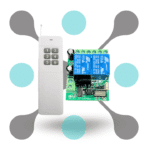 roboway Wireless RF Switch Kit with 6 Button 433MHz Remote and 2 Channel 12V Relay Module