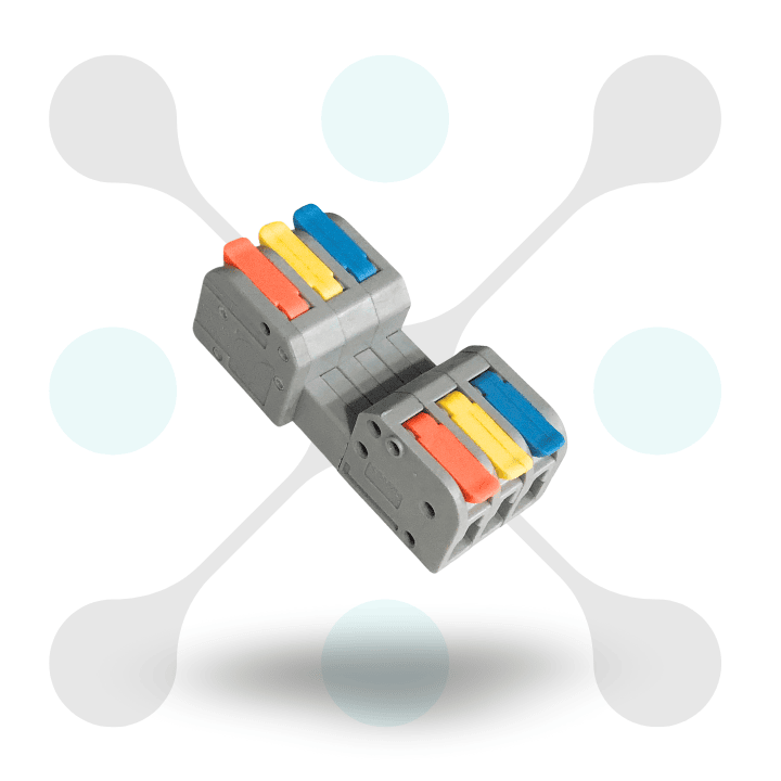 roboway PCT-SPL 33 Pole Wire Connector 3 in 3 out lock lever for Cable Connection