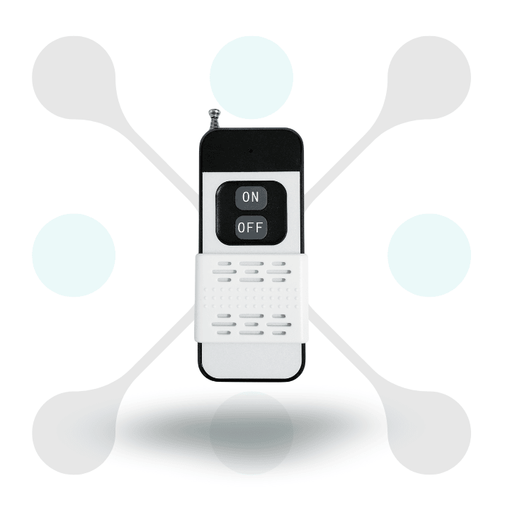 roboway Rf 433Mhz 2 Button White Remote With Ev1527 Learning Code and Antena