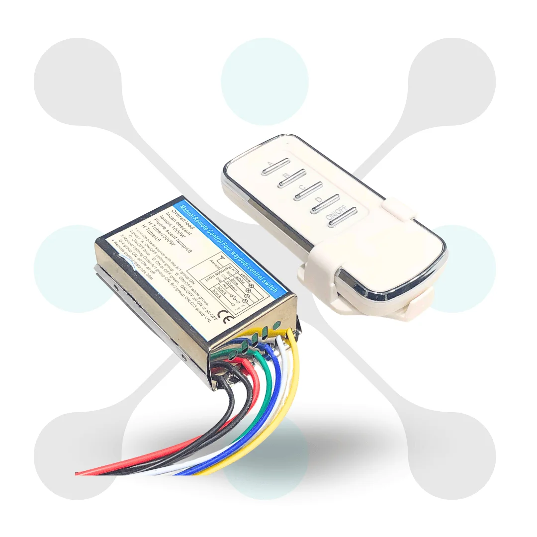 roboway 433Mhz Rf 4 Way Ac 220v-240v Receiver With 5 Button White Remote Metal Body Reciever roboway 433Mhz Rf 4 Way Ac 220v-240v Receiver With 5 Button White Remote Metal Body Reciever